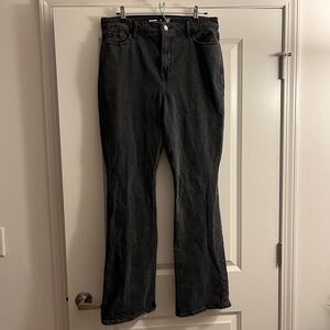 14 Tall Black Flare Jeans, High Rise, Old Navy